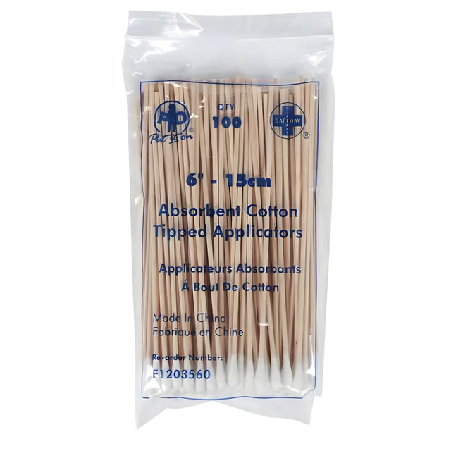 Cotton-Tipped Applicators, 15cm- 100 / Bag x 10 Bags