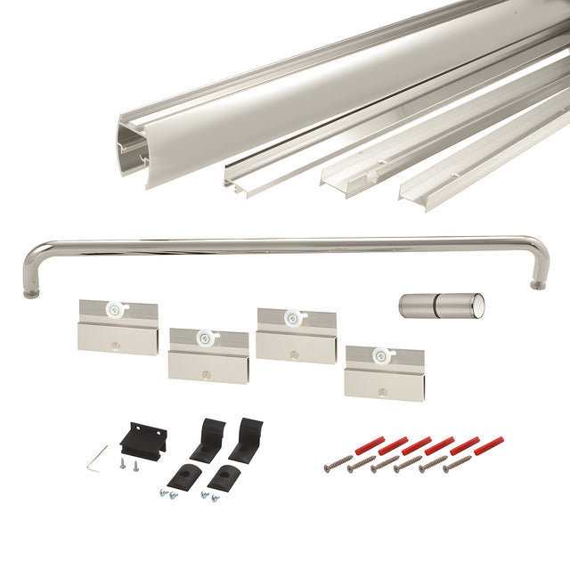 CRL Brushed Nickel 60" x 72" Cottage DK Series Sliding Shower Door Kit with Metal Jambs for 1/4" Glass