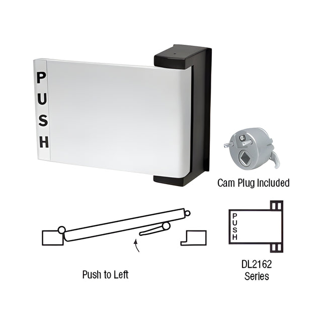 CRL Aluminum Universal Push-Pull Paddle Handle - Push to Left