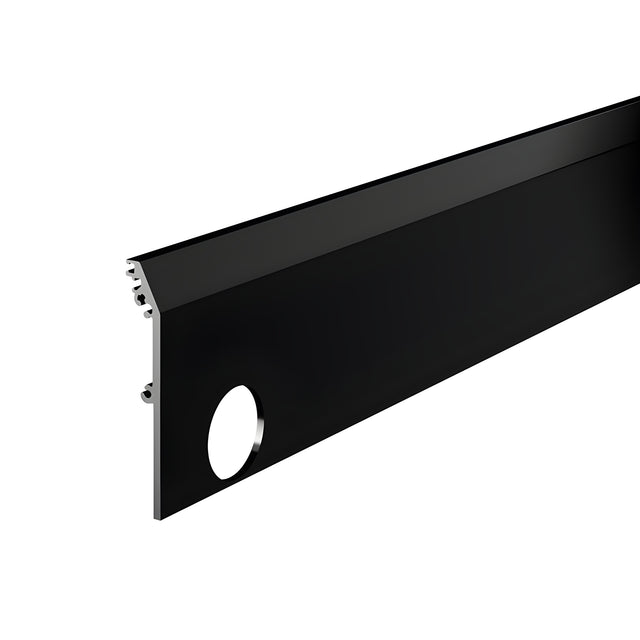 CRL DRX™ 4" Gloss Black Tapered Side Cover with Egress Handle Prep - 110" Length