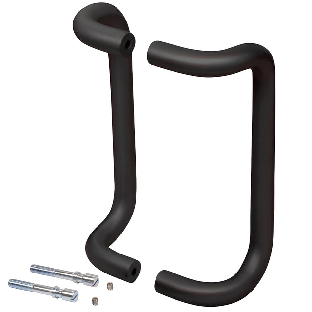 CRL 10" Dark Bronze Offset Pull Handles Back-to-Back