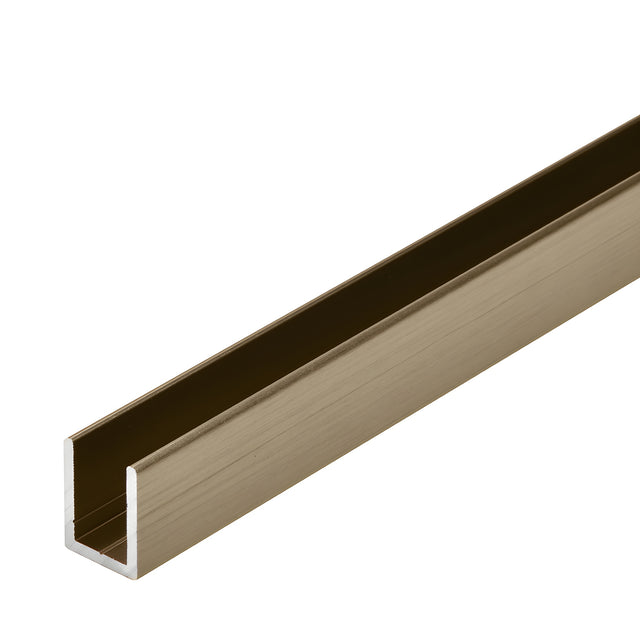CRL Dark Brushed Bronze 3/8" Fixed Panel Shower Door Deep U-Channel - 95"