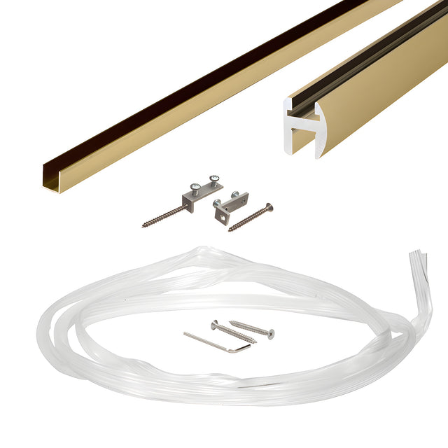 CRL Brushed Bronze Deluxe Shower Door Header Kit - 95"