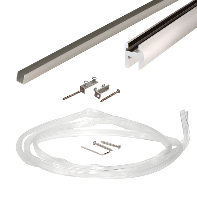 CRL Polished Nickel Deluxe Shower Door Header Kit - 95"