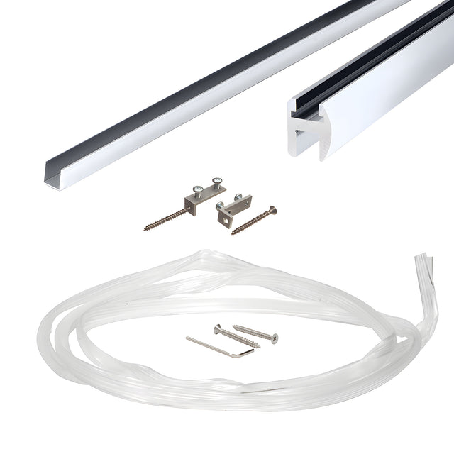 CRL Brite Anodized Deluxe Shower Door Header Kit - 95"