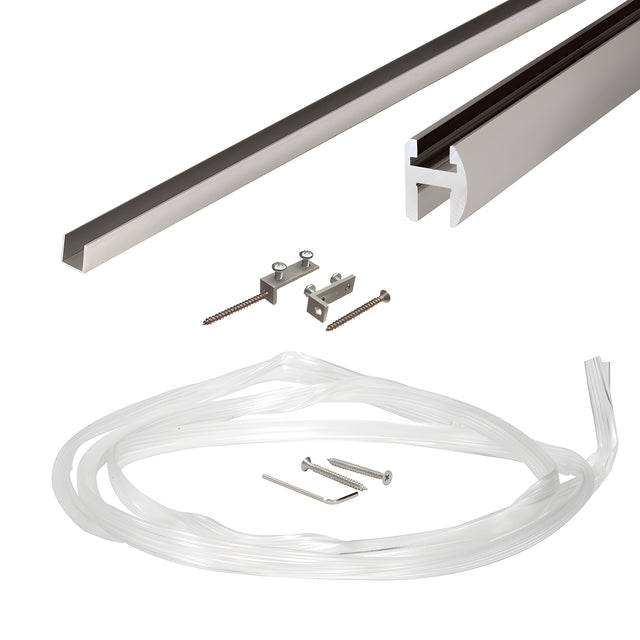CRL Satin Nickel Deluxe Shower Door Header Kit - 95"