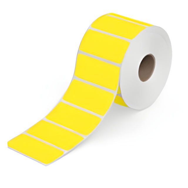 Direct Thermal Label, 3" Core, Yellow, 6" x 6"- 750 Labels x 4 Rolls