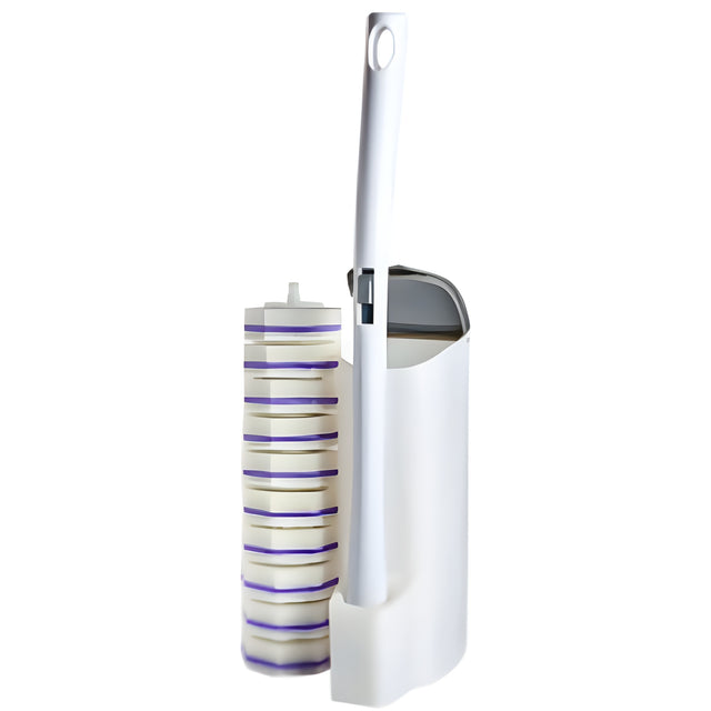 Disposable Toilet Scrubber Kit – Includes Caddy & 10 Refills