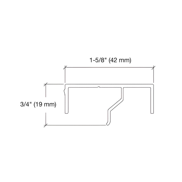 Fallbrook Matte Black Center Pivot Door Frame Filler 236" Length