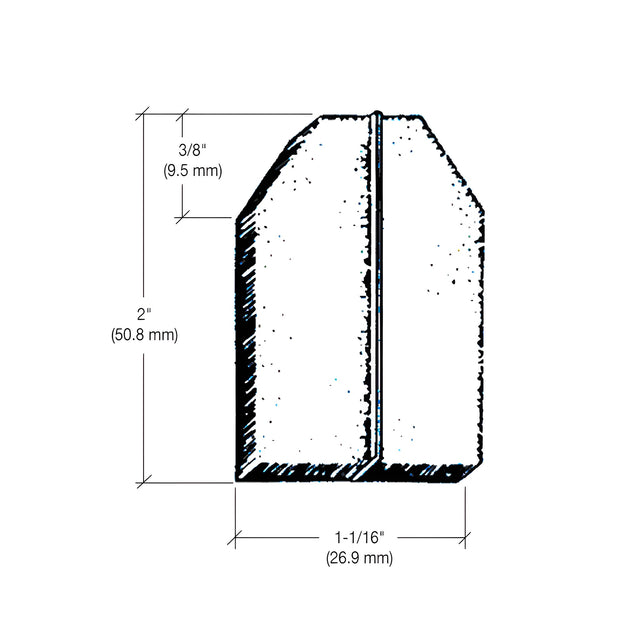 CRL Black Door Jamb Dust Pad