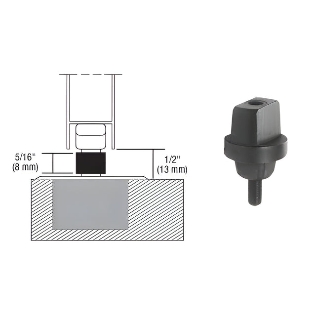 Dormakaba® 1/2" Clearance, 3º Left Hand Offset Tapered Type Spindle
