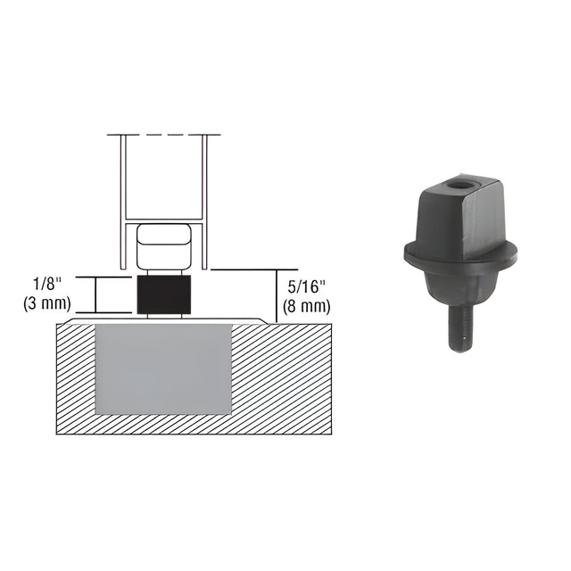 Dormakaba® 5/16" Clearance, 3º Right Hand Offset Tapered Type Spindle