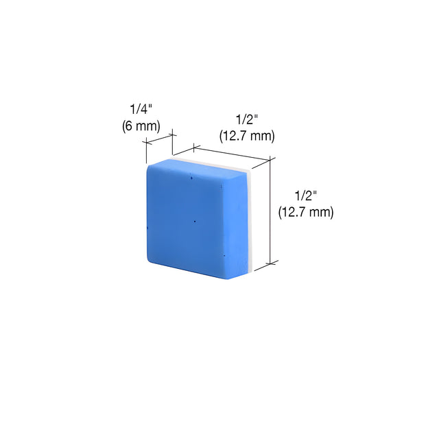CRL 1/2" x 1/2" Non-Adhesive EVA Blue Shipping Pads