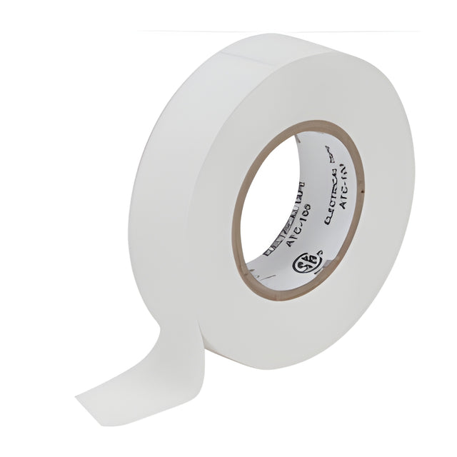 Electrical Tape, 19 mm x 18 m, White, 7 mils