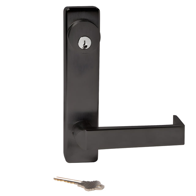 CRL Escutcheon Lever Trim Entrance Non-Handed Dark Bronze Finish Keyed Randomly