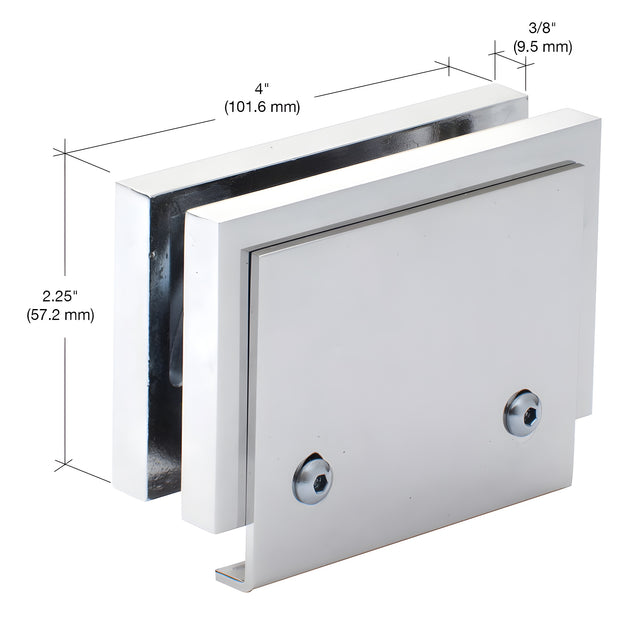 CRL Polished Chrome Square Cornered Rollers for Essence® Series Sliding System