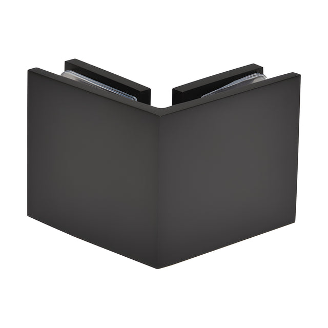 CRL Oil Rubbed Bronze Square 90 Degree Glass-to-Glass Clamp
