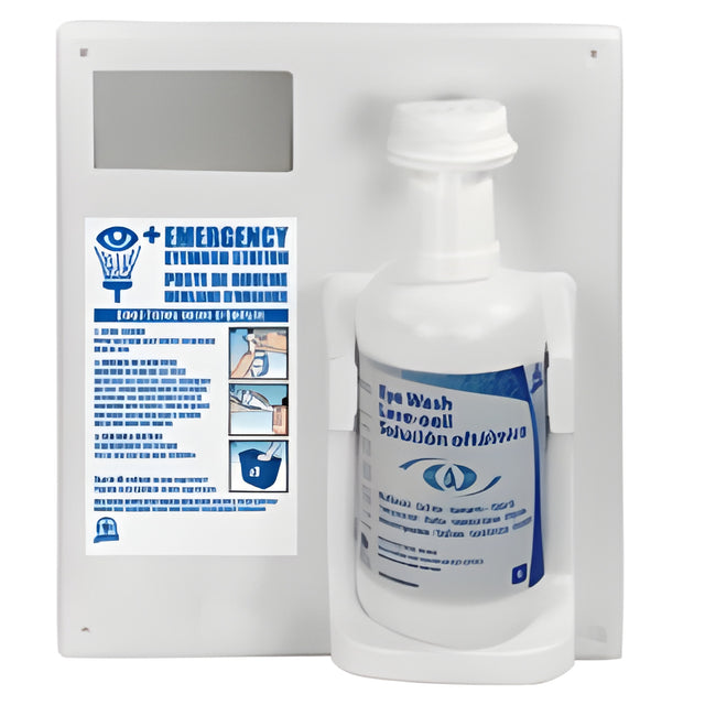 Eyewash Station with 1L Eyewash, Eye Cup & Mirror
