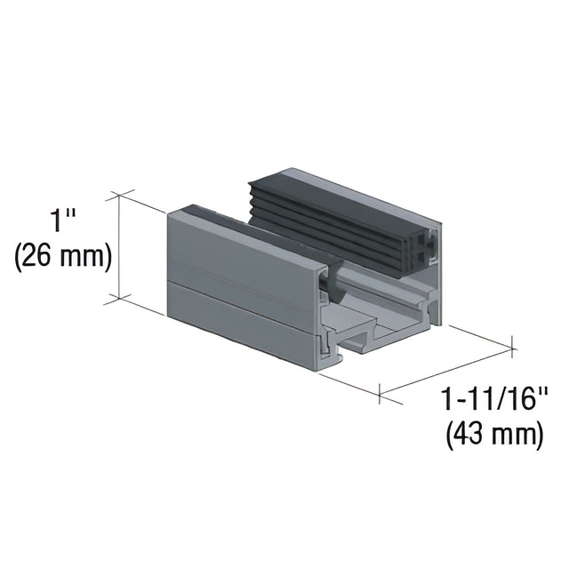 Fallbrook XL Matte Black Fixed Frame Channel Set for Head/Jamb/Sill 118" Length