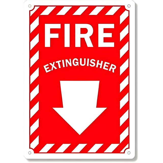 Fire Extinguisher Sign, Plastic- 7" x 10"