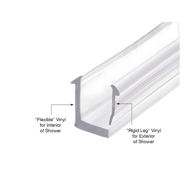 CRL Brite Anodized Dry Glaze U-Channel With Vinyl