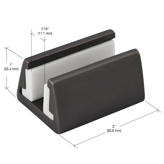 CRL Oil Rubbed Bronze Hydroslide Sliding Door Floor Guide Kit