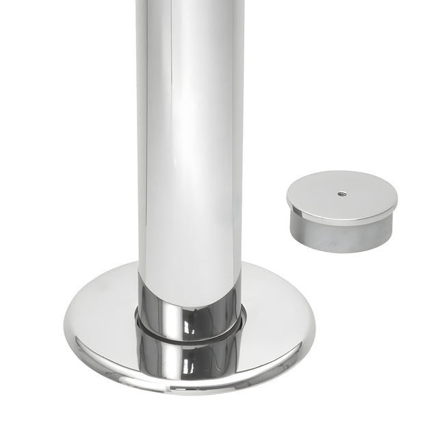 CRL Polished Stainless Floor Socket With Cap for 2" Tubing