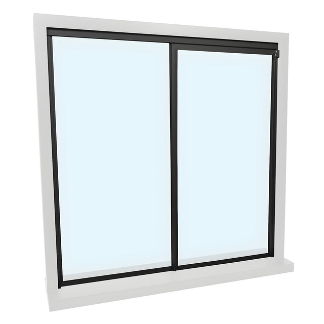 CRL Florence Duranodic Bronze Factory Glazed "OX" Model with 1/4" Tempered Glass Pass-Thru Assembly 36" Width 48" Height