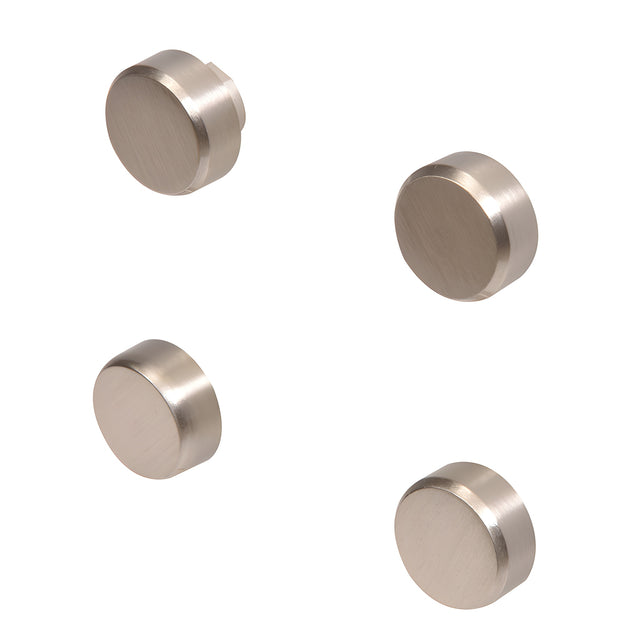 CRL Brushed Nickel Round Mirror Clip Set