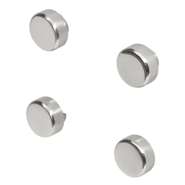 CRL Chrome Round Mirror Clip Set