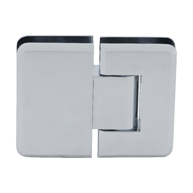 CRL Polished Chrome Pinnacle 380 Series Adjustable 180 Degree Glass-to-Glass Hinge