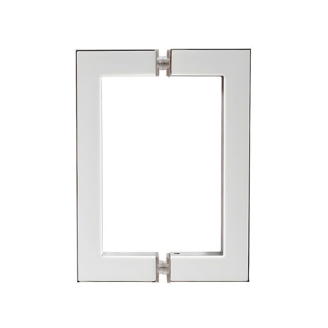 CRL Polished Chrome 6" x 6" SQ Series Square Tubing Back-to-Back Pull Handle