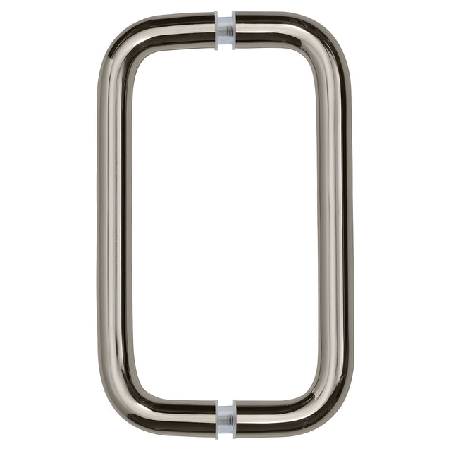 CRL Polished Nickel 8" Back-to-Back Solid 3/4" Diameter Pull Handles Without Metal Washers