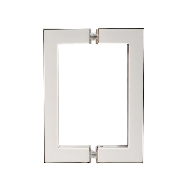 CRL Polished Nickel 6" x 6" SQ Series Square Tubing Back-to-Back Pull Handle