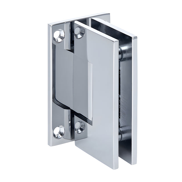 CRL Polished Chrome Geneva 037 Series Wall Mount Full Back Plate Standard Hinge