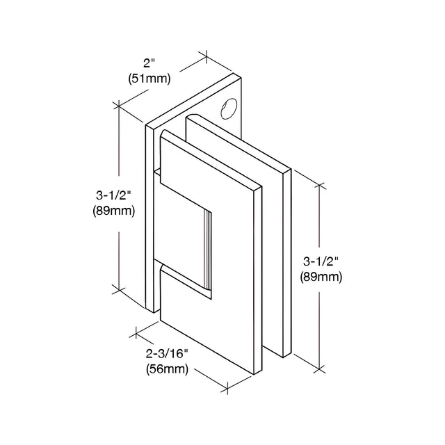 CRL Satin Brass Geneva 044 Series Wall Mount Offset Back Plate Hinge