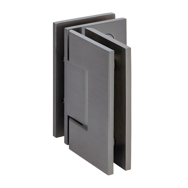 CRL Brushed Nickel Geneva 092 Series 90 Degree Glass-to-Glass Hinge