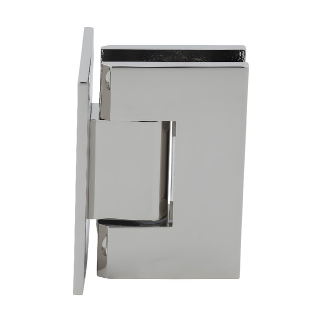 CRL Polished Nickel Geneva 537 Series Wall Mount Full Back Plate Standard Hinge With 5 Degree Offset