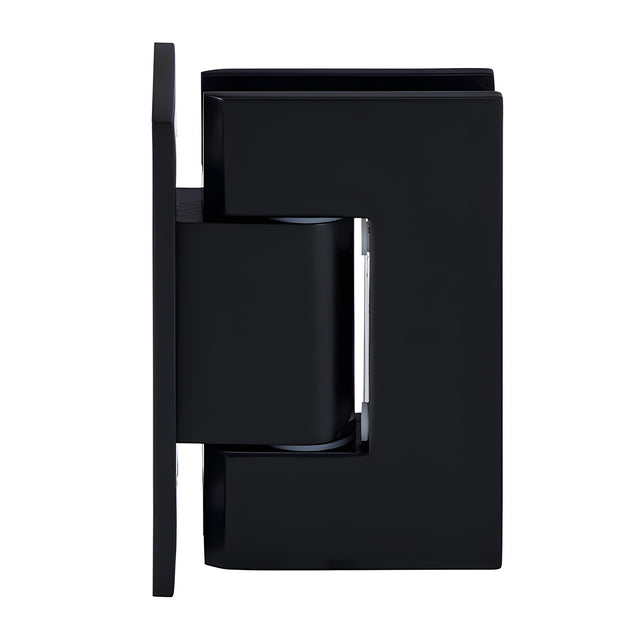 CRL Matte Black Geneva 337 Series Adjustable Wall Mount Full Back Plate Hinge