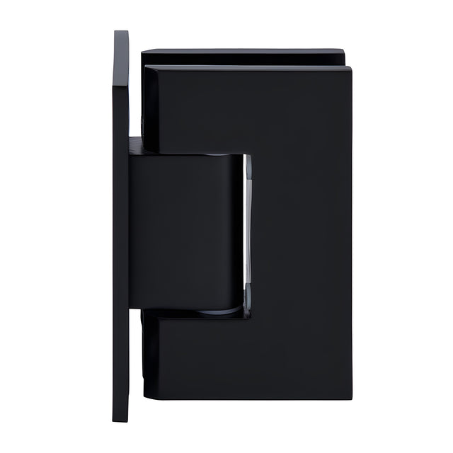 CRL Matte Black Geneva 537 Series Wall Mount Full Back Plate Standard Hinge With 5 Degree Offset
