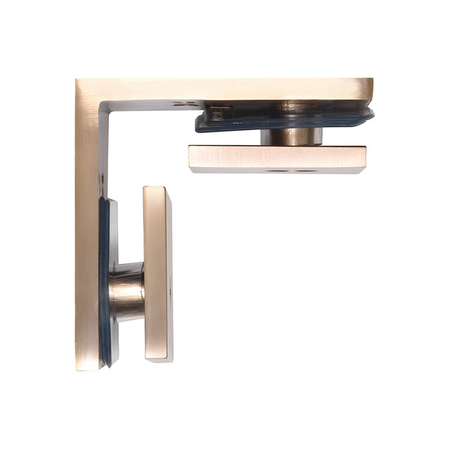 CRL Dark Brushed Bronze Square 90 Degree Glass-to-Glass Clamp