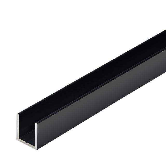 CRL Black 1/2" Fixed Panel Shower Door Deep U-Channel - 95"