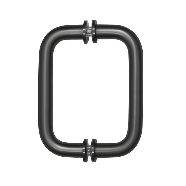 CRL Black 6" Tubular Back-to-Back 3/4" Diameter Shower Door Pull Handles