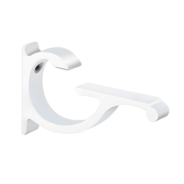 CRL White Designer Aluminum Shelf Bracket for 3/8" to 1/2" Glass