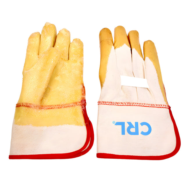 CRL Gauntlet Cuff Textured Finish Natural Rubber Palm Gloves