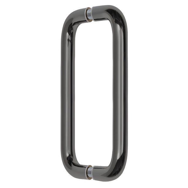 CRL Gun Metal 8" Back-to-Back Solid 3/4" Diameter Pull Handles Without Metal Washers