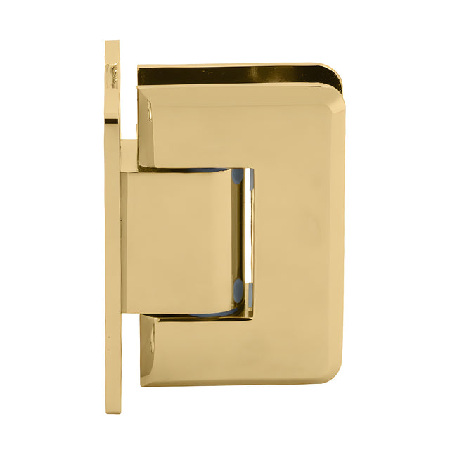 CRL Polished Brass Pinnacle 337 Series Adjustable Wall Mount 'H' Back Plate Hinge