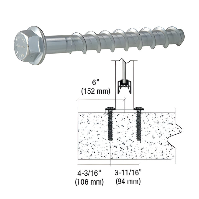 Hilti® Carbon Steel KWIK HUS-EZ 1/4" x 3" Anchor