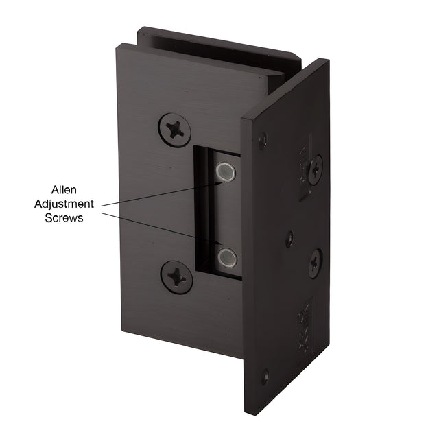 CRL Oil Rubbed Bronze Vienna Adjustable Wall Mount Offset Back Plate Hinge