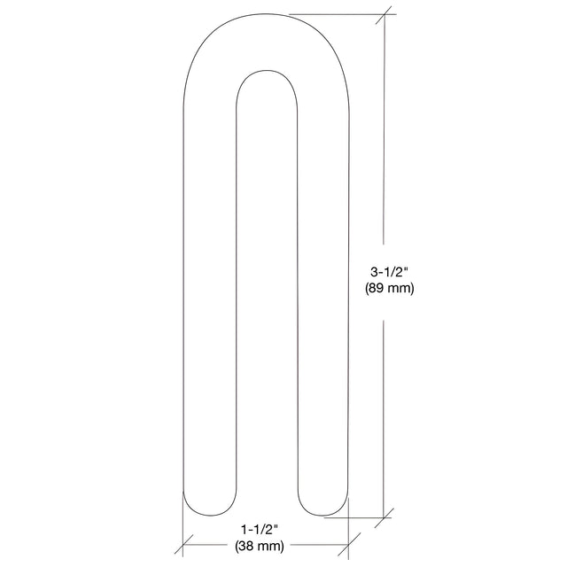CRL Blue 1/16" x 3-1/2" Plastic Horseshoe Shims